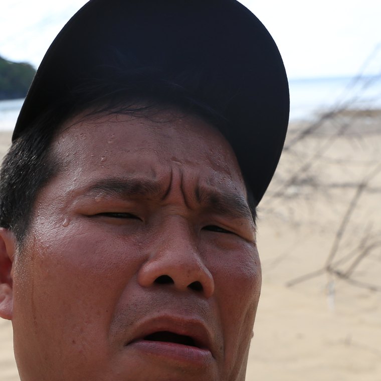 Island consultant on a southern Vietnam beach
